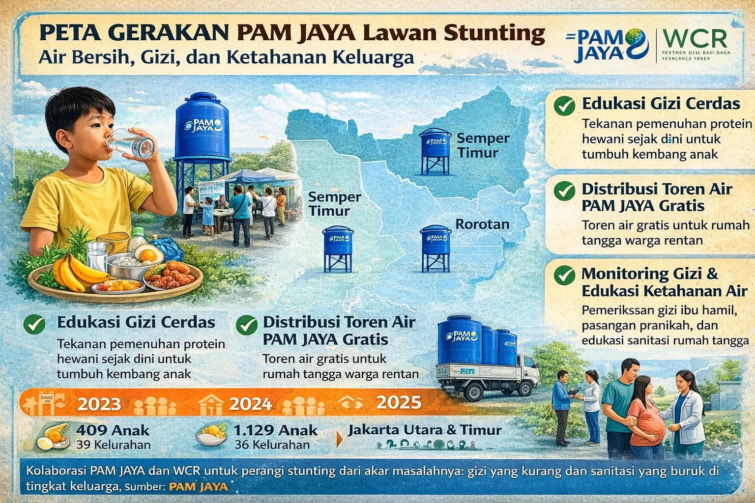 Sinergi PAM JAYA dan WCR Siapkan Generasi Penerus Bangsa Bebas Stunting 2 Stunting2