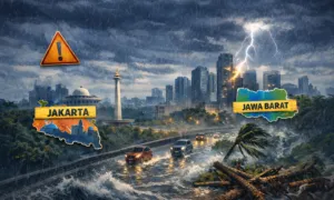 BMKG Peringatkan Hujan Lebat 7–8 Maret, Jakarta dan Jawa Barat Masuk Status Siaga