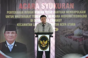 Menko Polkam Resmikan 104 Huntap di Aceh Utara: Negara Hadir Bantu Rakyat