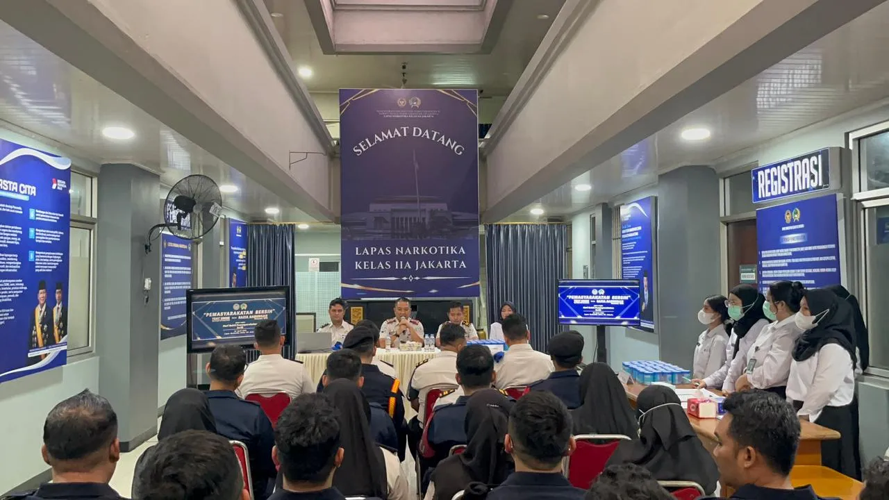 Jelang HBP ke-62, Lapas Narkotika Jakarta Tes Urin Petugas dan Warga Binaan 2 Narkotika2
