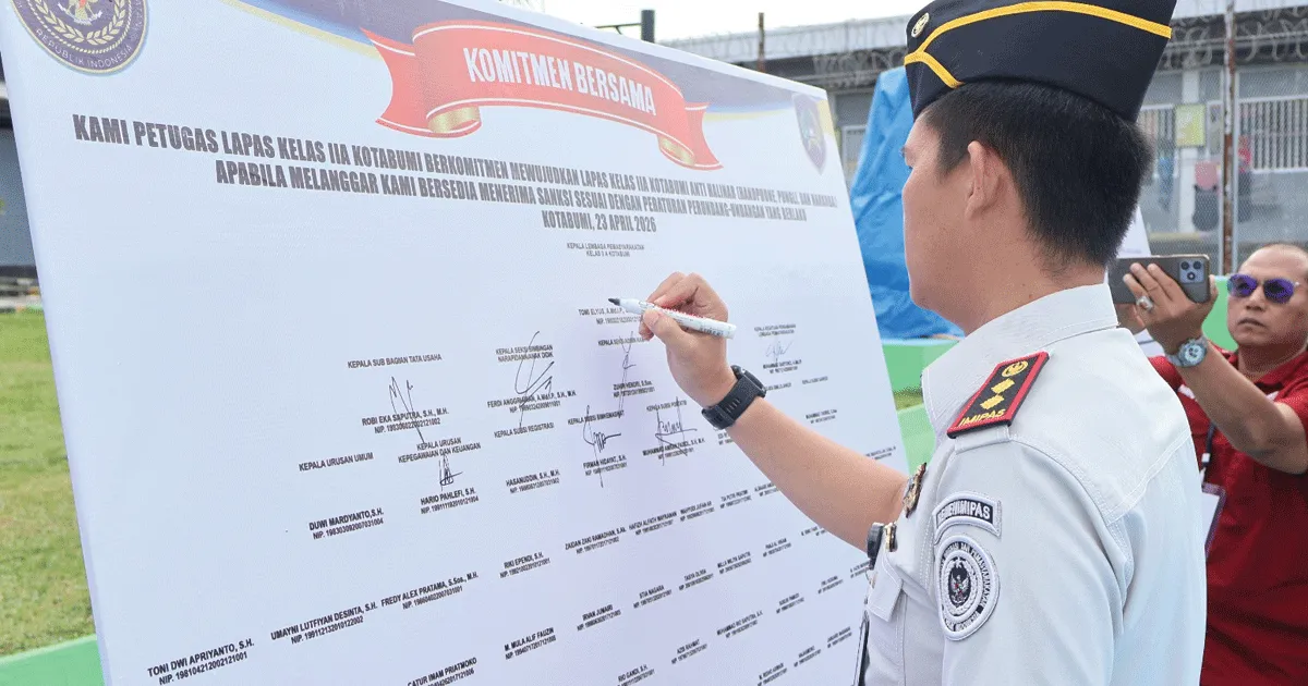 Sumpah Teguhkan Komitmen Tanpa Narkoba dan Pungli Menggema di Lapas Kotabumi 3 lapas3