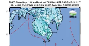 Gempa M 6,2 di Sulut Tak Berpotensi Tsunami, Cincin Api Baik-baik Saja 1 Gempa M 6,2 di Sulut Tak Berpotensi Tsunami, Cincin Api Baik-baik Saja