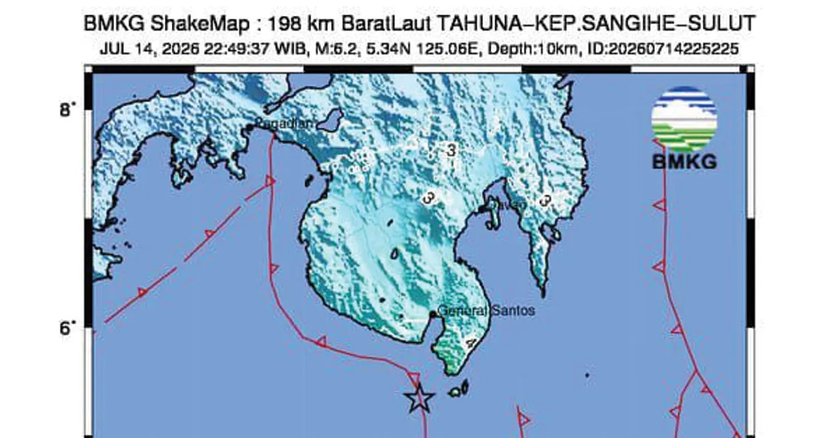 Gempa M 6,2 di Sulut Tak Berpotensi Tsunami, Cincin Api Baik-baik Saja 1 Gempa M 6,2 di Sulut Tak Berpotensi Tsunami, Cincin Api Baik-baik Saja