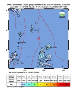 Gempa M5,5 Guncang Talaud, BMKG Pastikan Tidak Berpotensi Tsunami