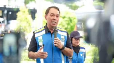 Direktur Utama Jasa Marga Rivan A Purwantoro menjelaskan data kendaraan yang keluar dari Jakarta saat arus mudik Operasi Ketupat 2026.