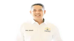 Potret Mohamad Azzari Jayabaya atau Amal Jayabaya, Ketua Kadin Banten termuda periode 2021–2026, dalam acara pelantikan resmi di Tangerang.