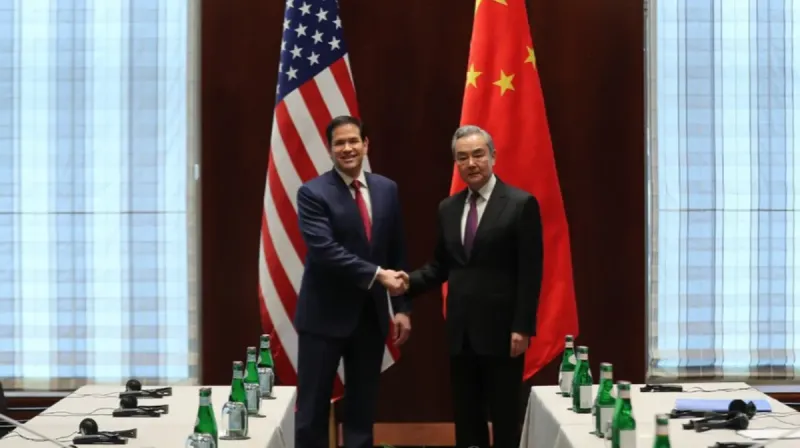 Wang Yi dan Marco Rubio bertemu di Konferensi Keamanan Munich 2026 membahas penguatan hubungan diplomatik Tiongkok–Amerika Serikat.