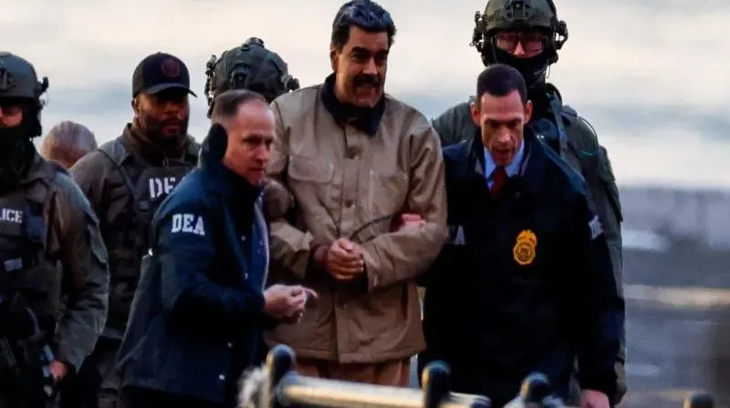 Presiden Venezuela Nicolas Maduro berdiri di ruang sidang federal Manhattan saat menjalani sidang perdana dan menyatakan tidak bertanggung jawab atas dakwaan Amerika Serikat.