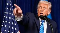 Presiden AS Donald Trump berpidato di Gedung Putih setelah mengumumkan penarikan Garda Nasional dari tiga kota besar: Chicago, Los Angeles, dan Portland.