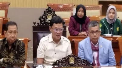 Suasana rapat Komisi III DPR RI terkait kasus penyiraman air keras terhadap aktivis HAM Andrie Yunus