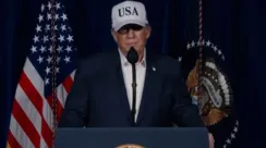 Donald Trump menyampaikan pidato mengenai serangan militer AS terhadap Iran dan tuduhan program nuklir Teheran.
