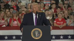 Presiden AS Donald Trump menyampaikan pidato di Kentucky terkait perkembangan perang antara Amerika Serikat dan Iran.