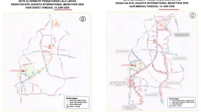 rute pengalihan lalin jakarta marathon